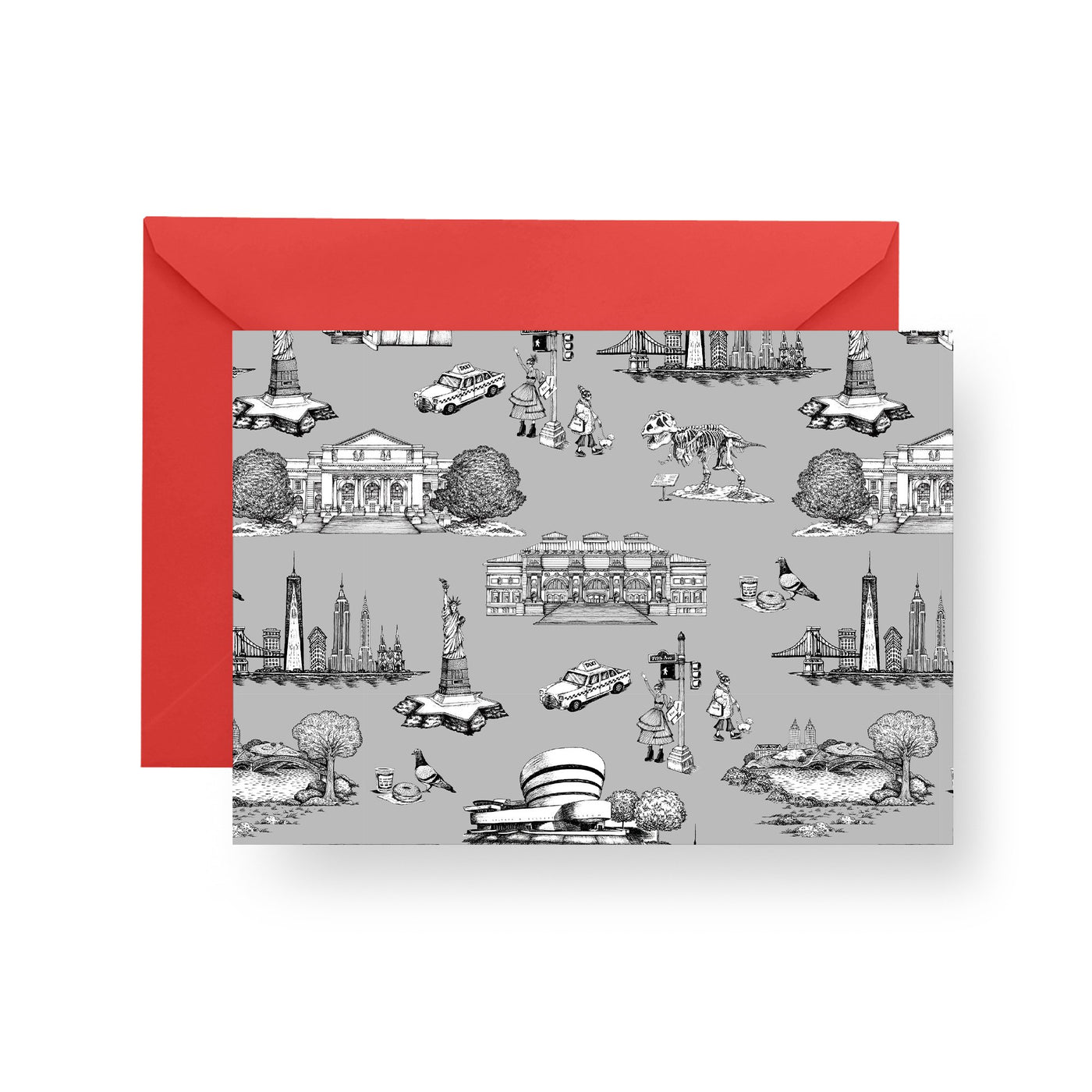 Folded Notecard Grey New York Folded Notecard Set dombezalergii