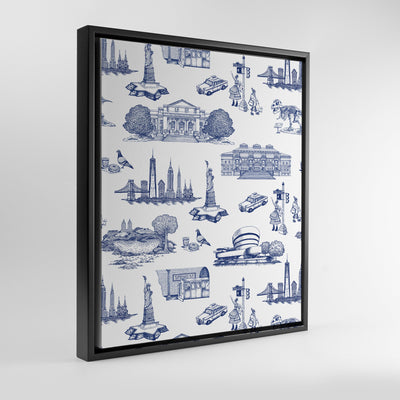 Gallery Prints Navy / 8x10 / Black New York Toile Canvas dombezalergii