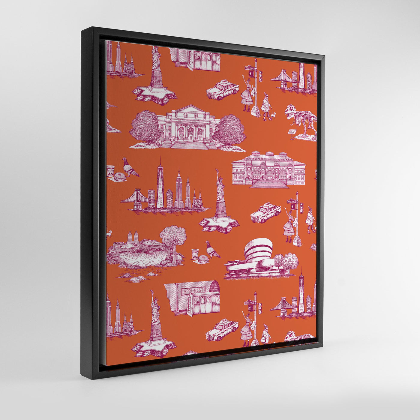 Gallery Prints Orange/Magenta / 8x10 / Black New York Toile Canvas dombezalergii