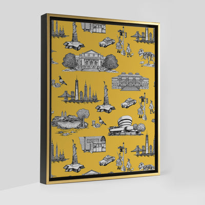 Gallery Prints Yellow / 8x10 / Gold New York Toile Canvas dombezalergii