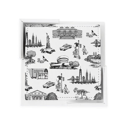 Coaster Set Black New York Toile Coaster Set dombezalergii