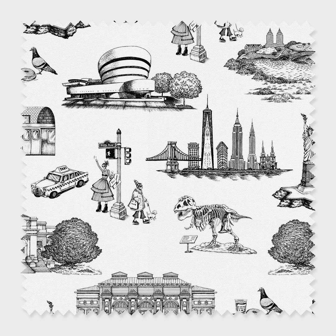 New York Toile Fabric dombezalergii