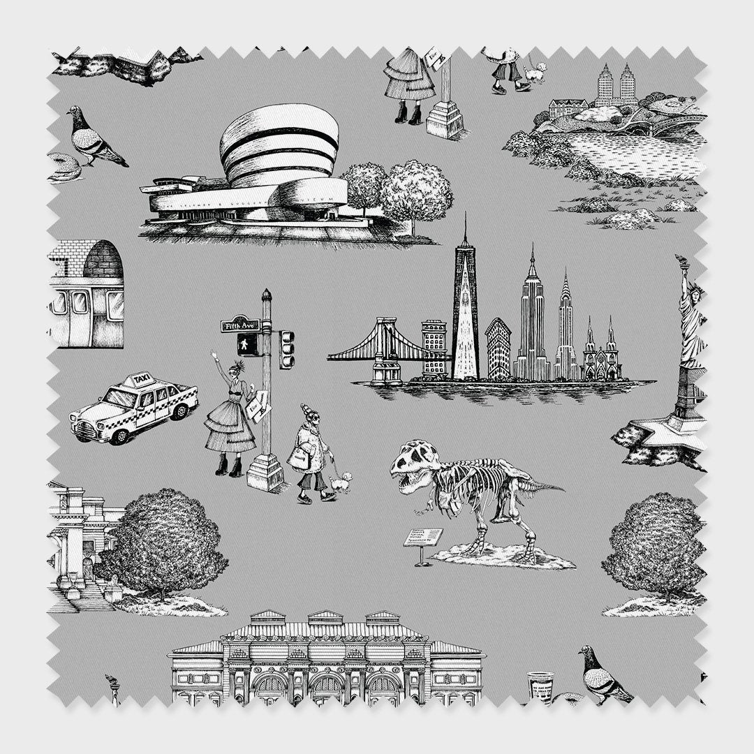 New York Toile Fabric dombezalergii