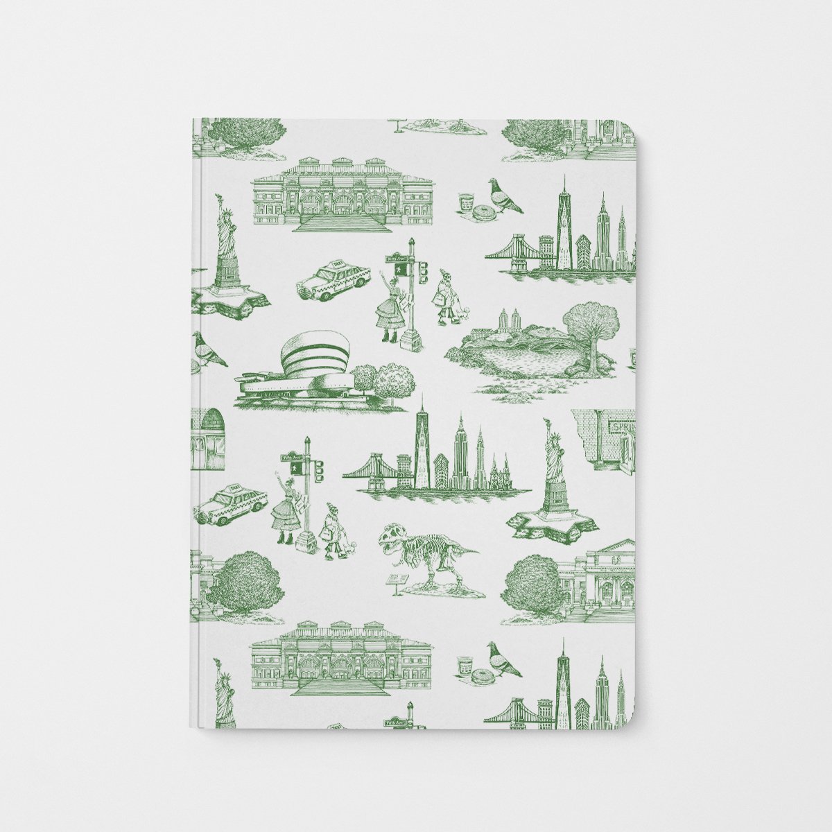 Journal Green New York Toile Journal dombezalergii