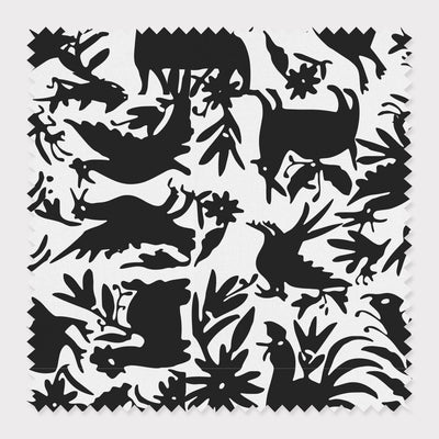 Fabric Cotton / Black / By The Yard Otomi Fabric dombezalergii