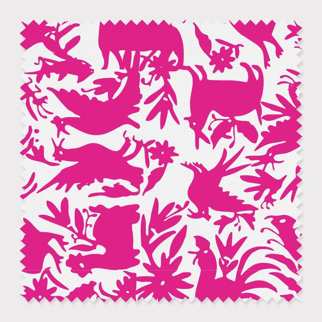 Fabric Cotton / Pink / By The Yard Otomi Fabric dombezalergii