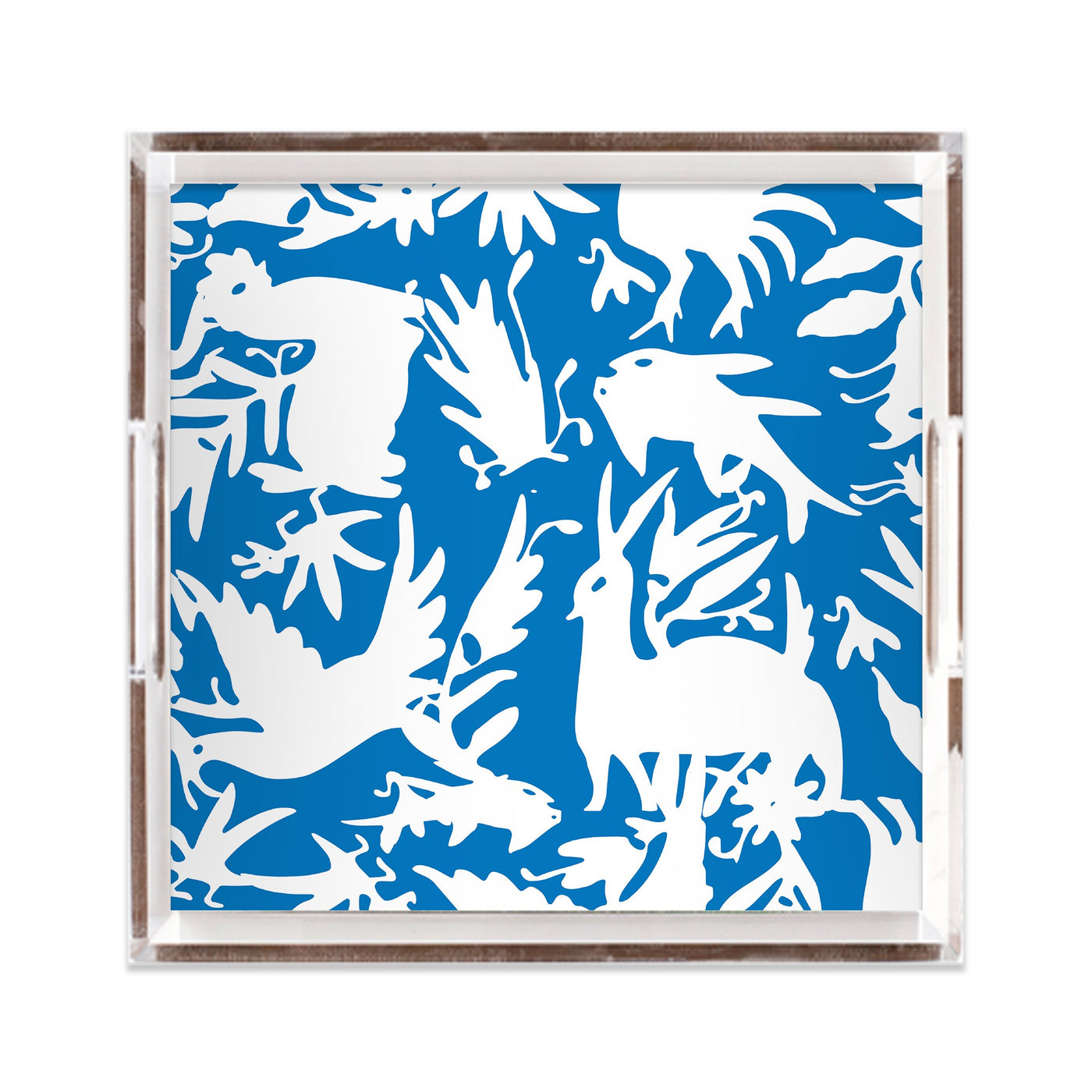 Lucite Trays 12x12 / Blue White Otomi Lucite Tray dombezalergii