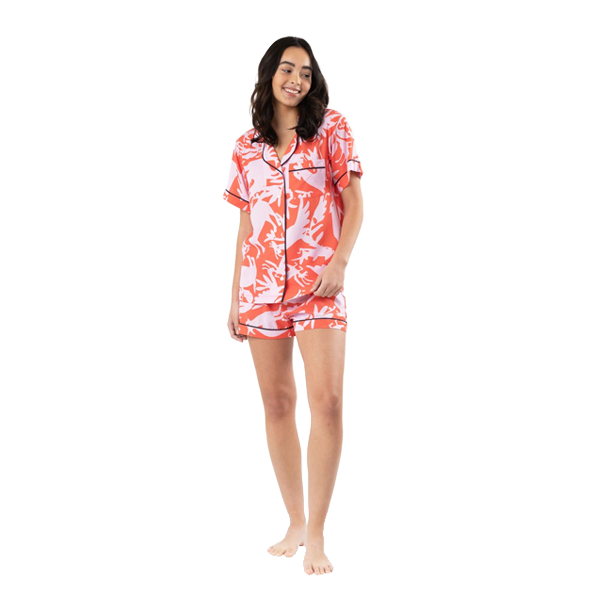 Pajama Set XS / Red Lilac Otomi Pajama Shorts Set dombezalergii