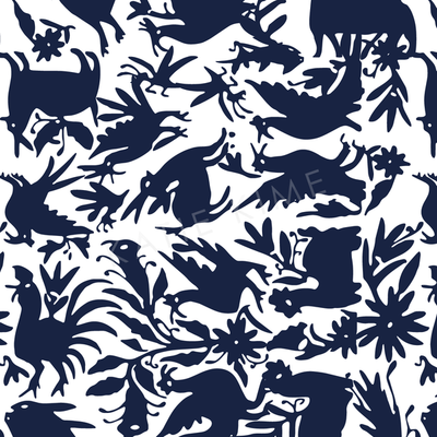 Wallpaper Single Roll / Navy Otomi Wallpaper dombezalergii