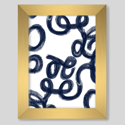 Gallery Prints Navy / 8x10 / Gold Frame Penelope Art Print dombezalergii