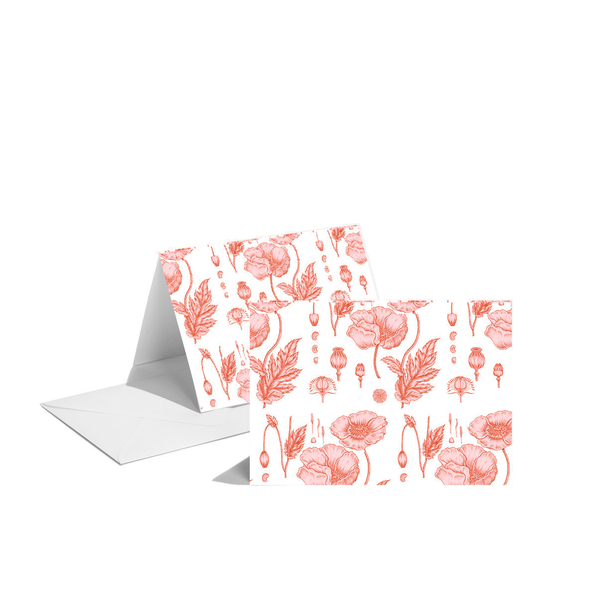 Folded Notecard Pink Poppy Folded Notecard dombezalergii