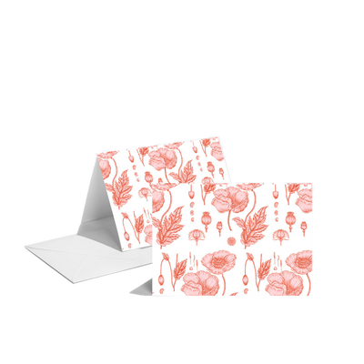 Folded Notecard Pink Poppy Folded Notecard dombezalergii