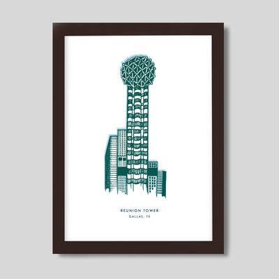 Gallery Prints 8x10 / Walnut Frame / White Reunion Tower Gallery Print dombezalergii