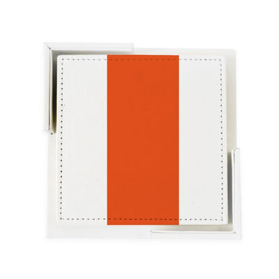 Coaster Set Orange Stripes Coaster Set dombezalergii