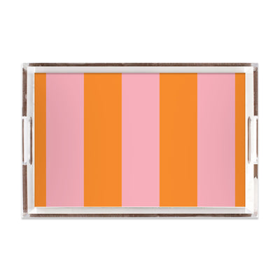 Lucite Trays Pink Orange / 11x17 Stripes Lucite Tray dombezalergii