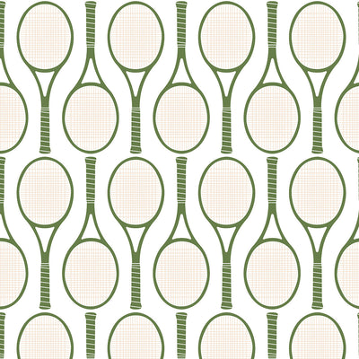 Wallpaper Double Roll / Green Tennis Racket Wallpaper dombezalergii