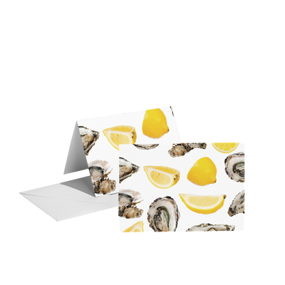 Folded Notecard White The World is Your Oyster Folded Notecard Set dombezalergii