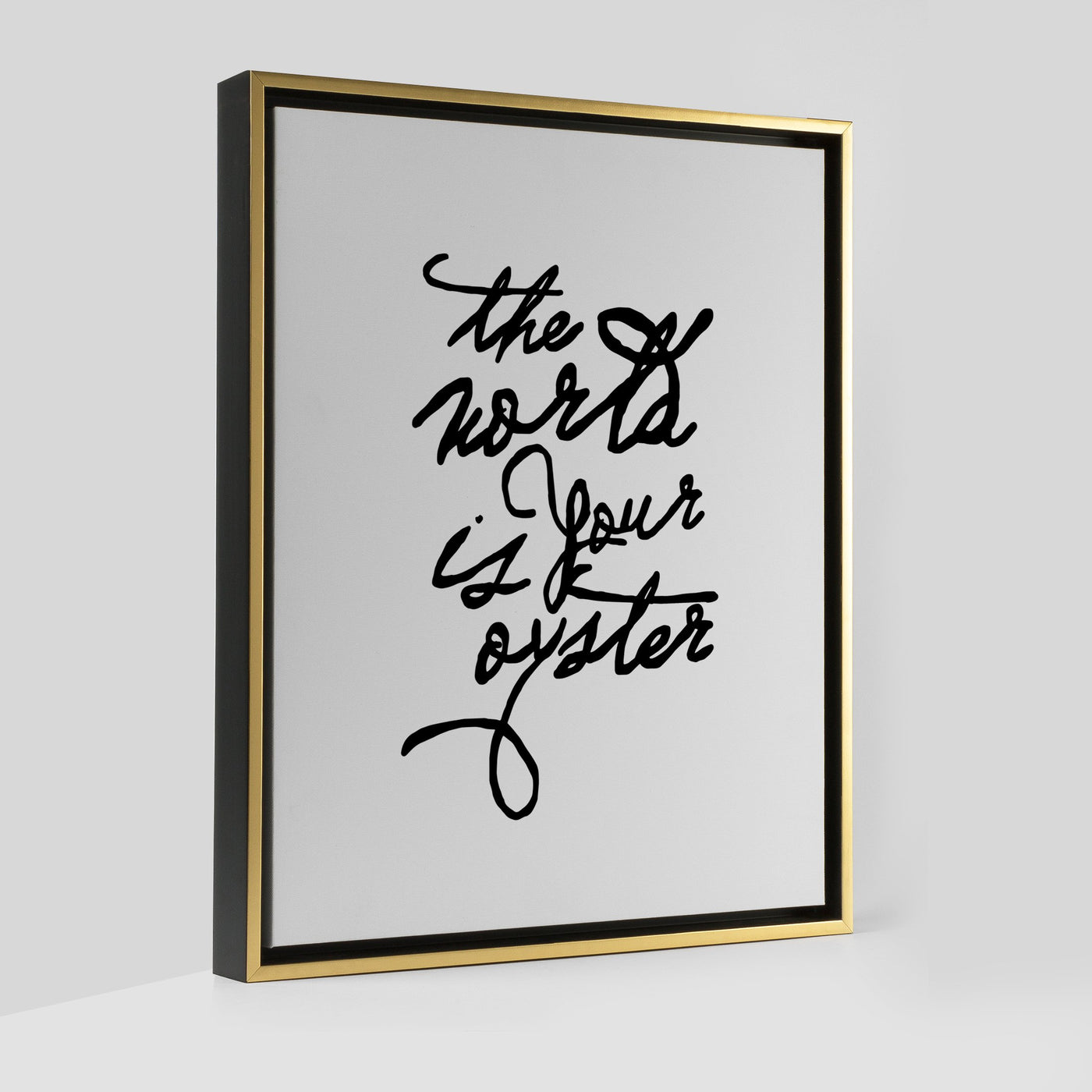 Canvas The World Is Your Oyster Handwritten Canvas dombezalergii
