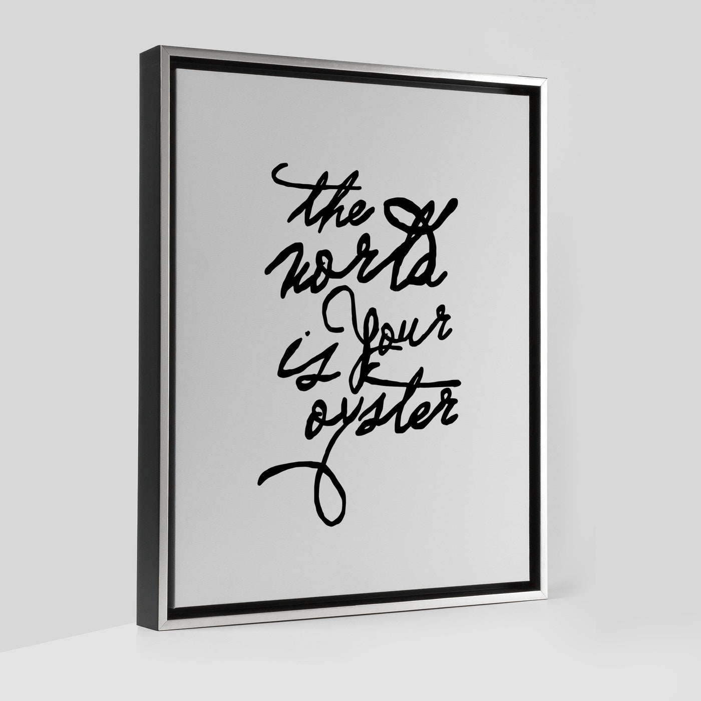 Canvas The World Is Your Oyster Handwritten Canvas dombezalergii