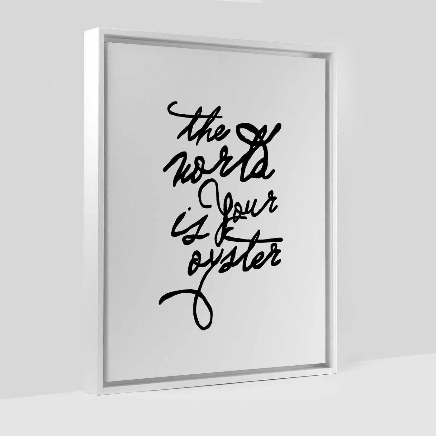 Canvas The World Is Your Oyster Handwritten Canvas dombezalergii