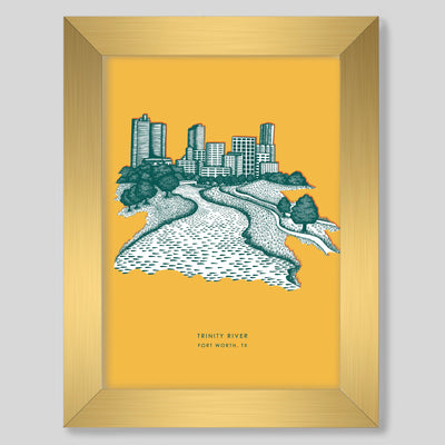 Gallery Prints Yellow / 8x10 / Gold Frame Trinity River Gallery Print dombezalergii