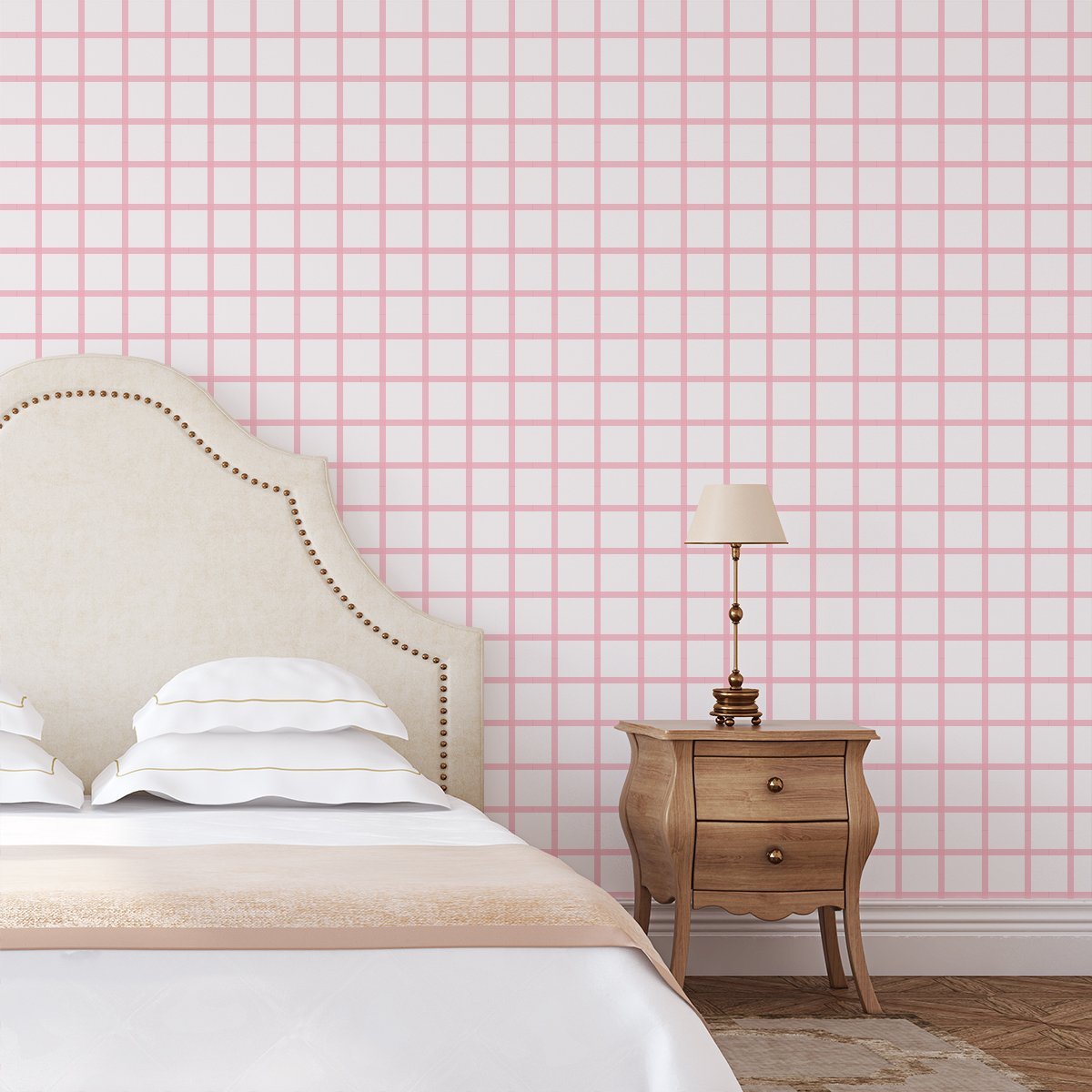 Wallpaper Double Roll / Pink In Check Wallpaper dombezalergii