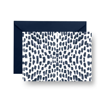 Folded Notecard Navy Watermarks Folded Notecard Set dombezalergii