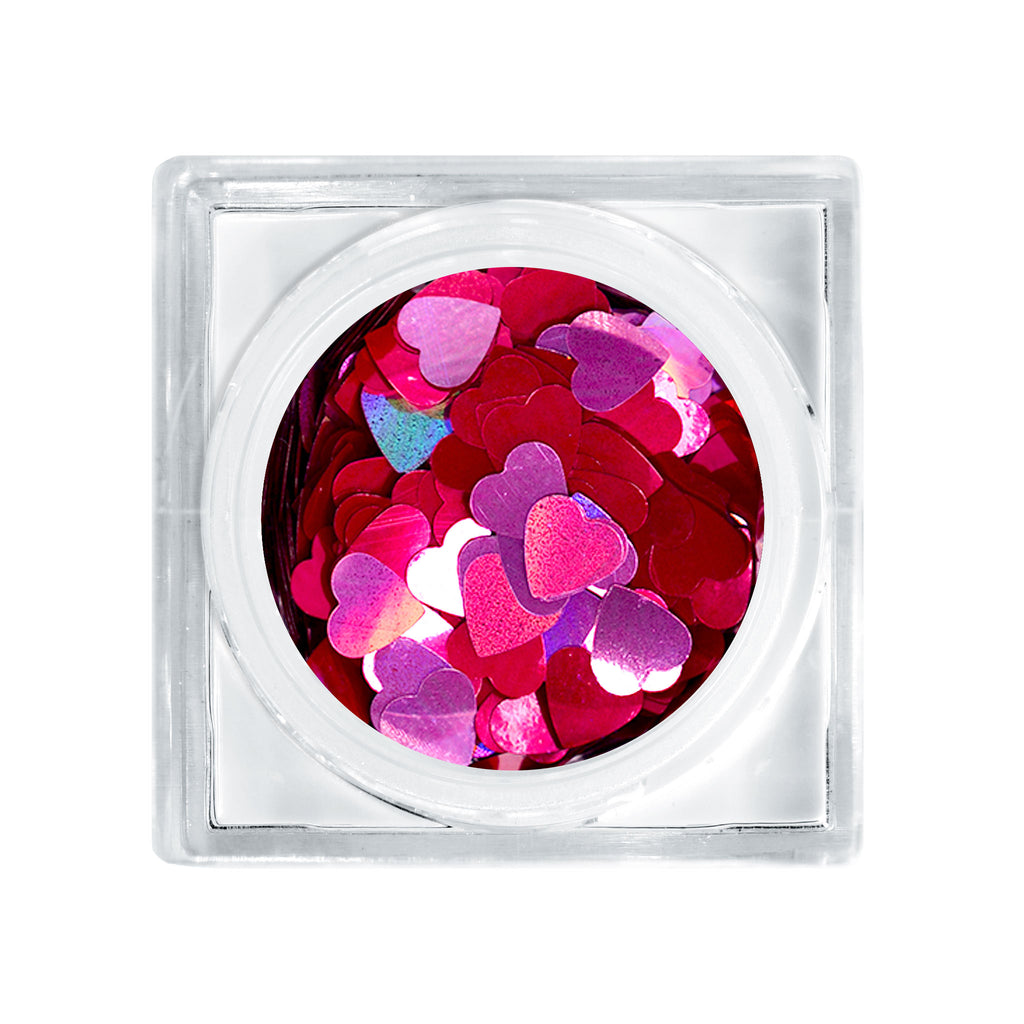 Glitter Makeup | Pink | Queen Hearts Shapes Lit Cosmetics