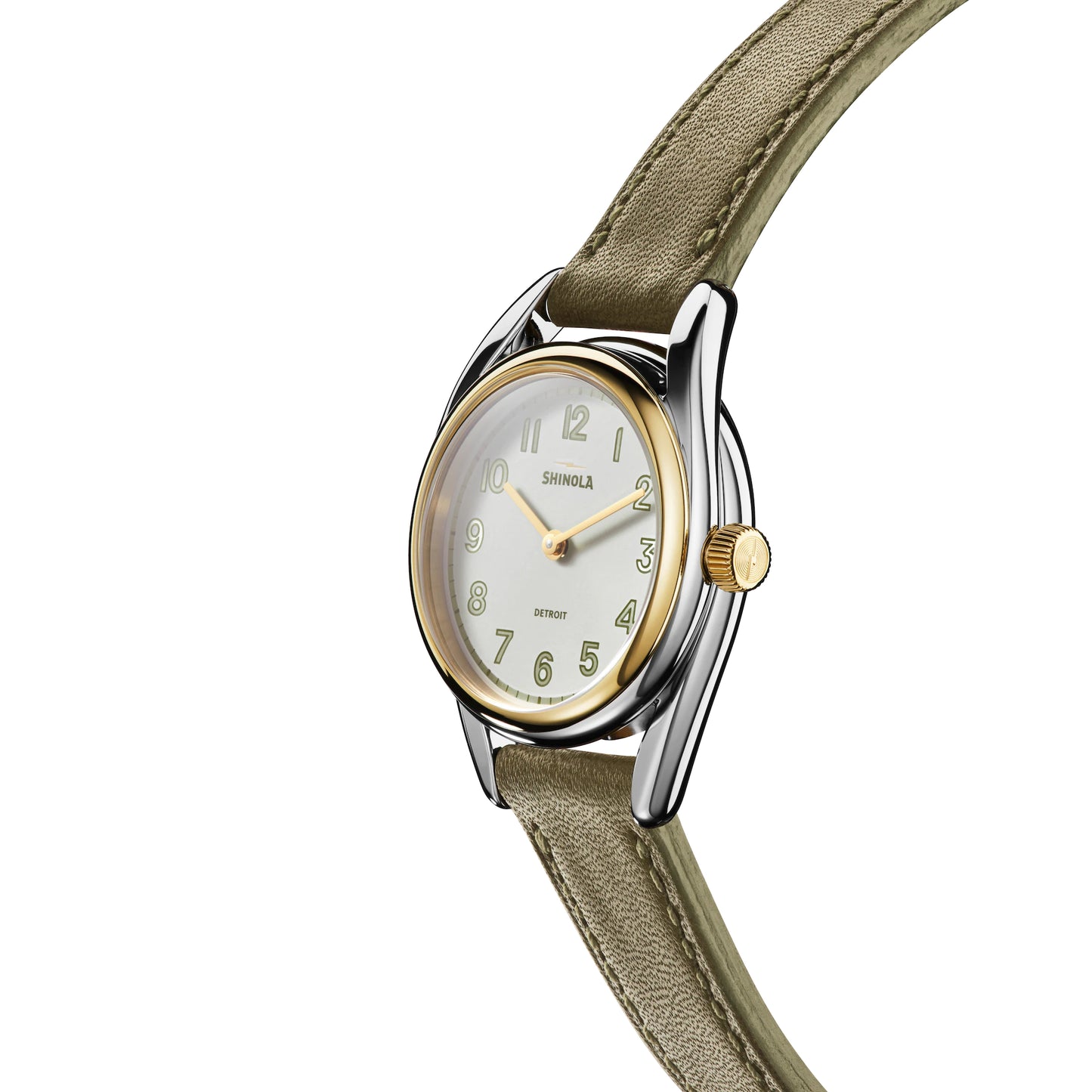 Shinola Women's Derby 30MM White Dial and Green Leather Strap Watch