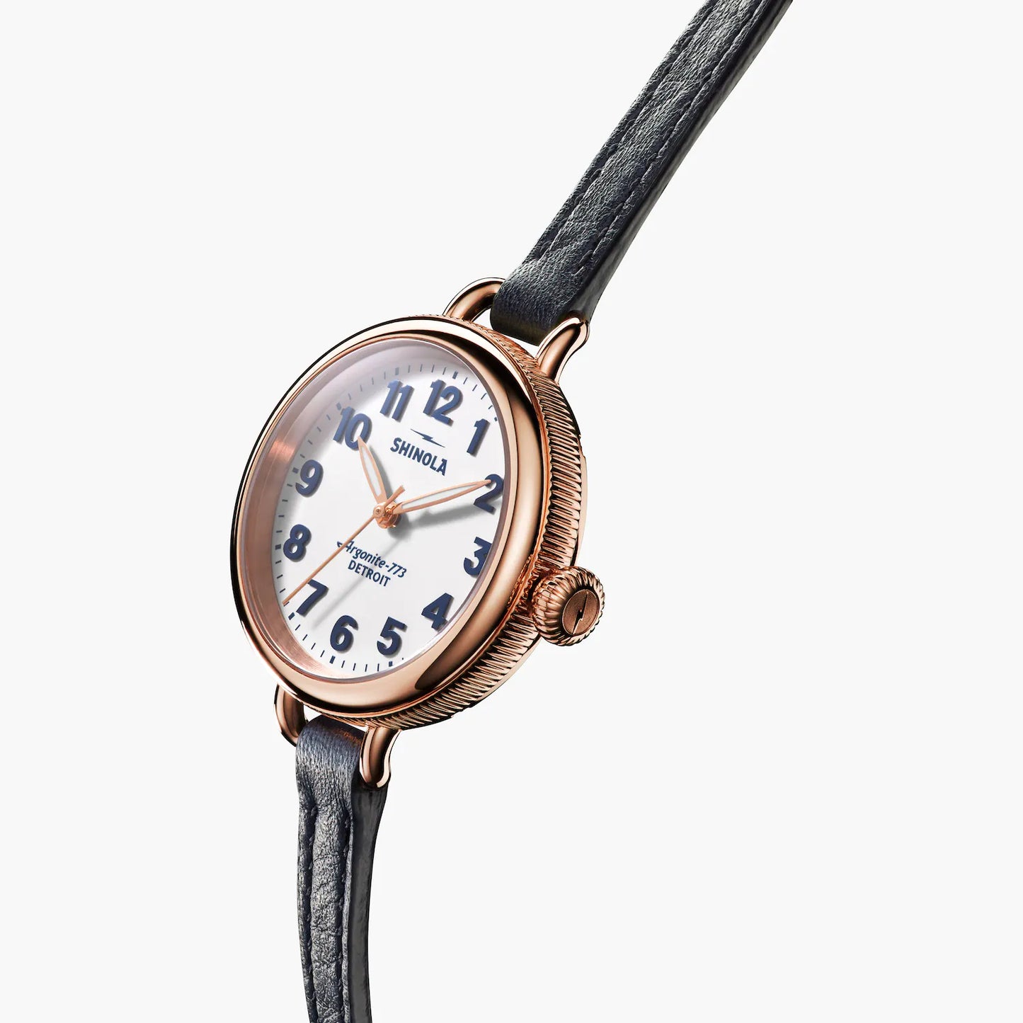 Shinola Birdy 34MM Women's White Opaline Dial and Leather Strap Watch