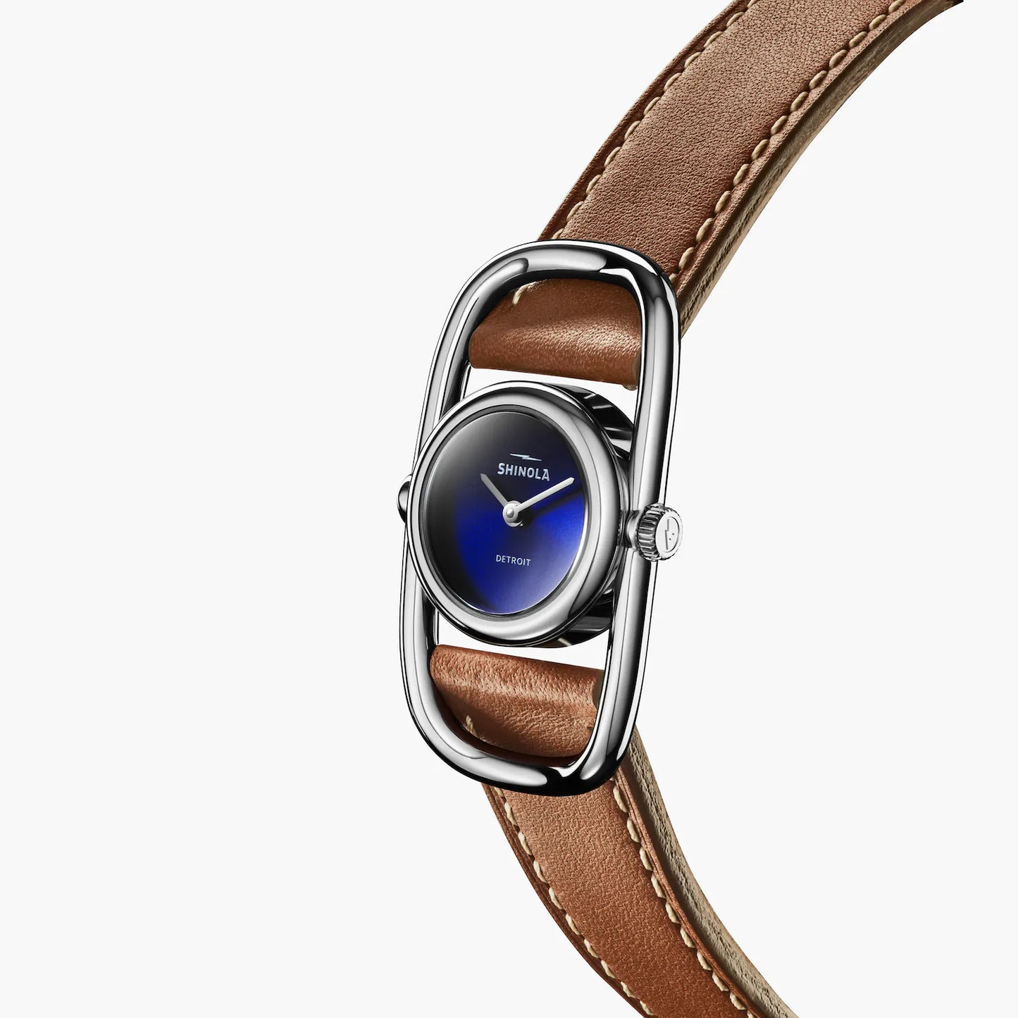 Shinola Women's Bike Lock 20MM Blue Dial and Leather Strap Watch