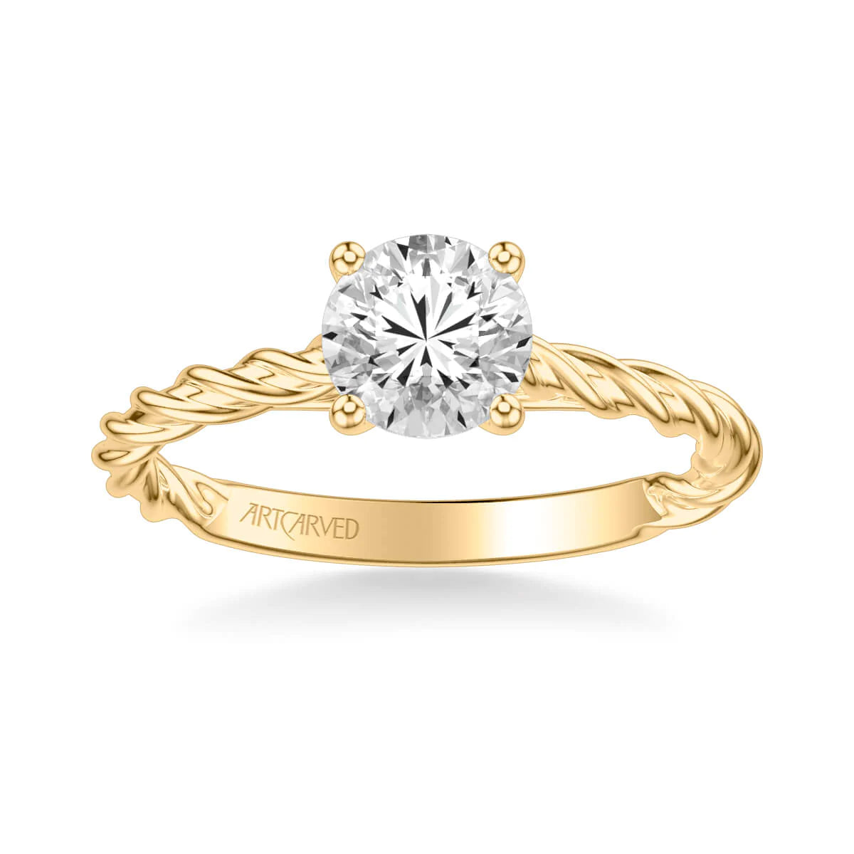 Art Carved Joanna Contemporary Rope Engagement Ring Setting