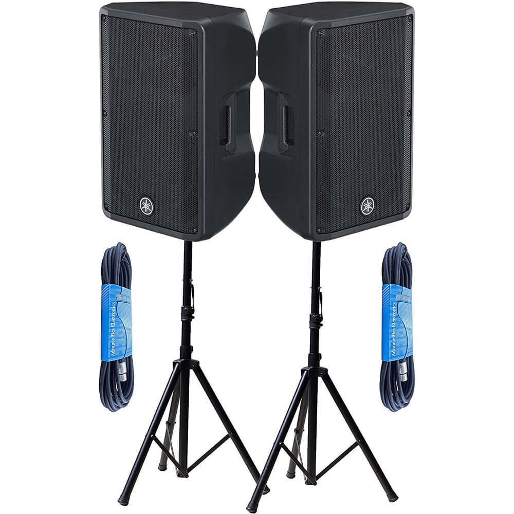 worst Dodelijk Doe een poging Yamaha DBR12 12-Inch 2-Way 1000-Watt Powered Speaker Pair Bundle with Pair  of Height Adjustable Tripod Speaker Stands, and 2 x 15ft XLR Cables | Great  Deals on Musical Instruments and Pro Audio – e2genesis