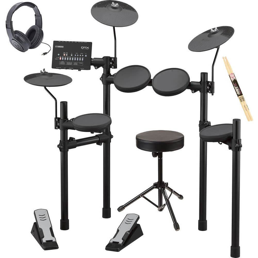 Yamaha DTX402K Electronic Drum Set with Free Drum Sticks, Stereo