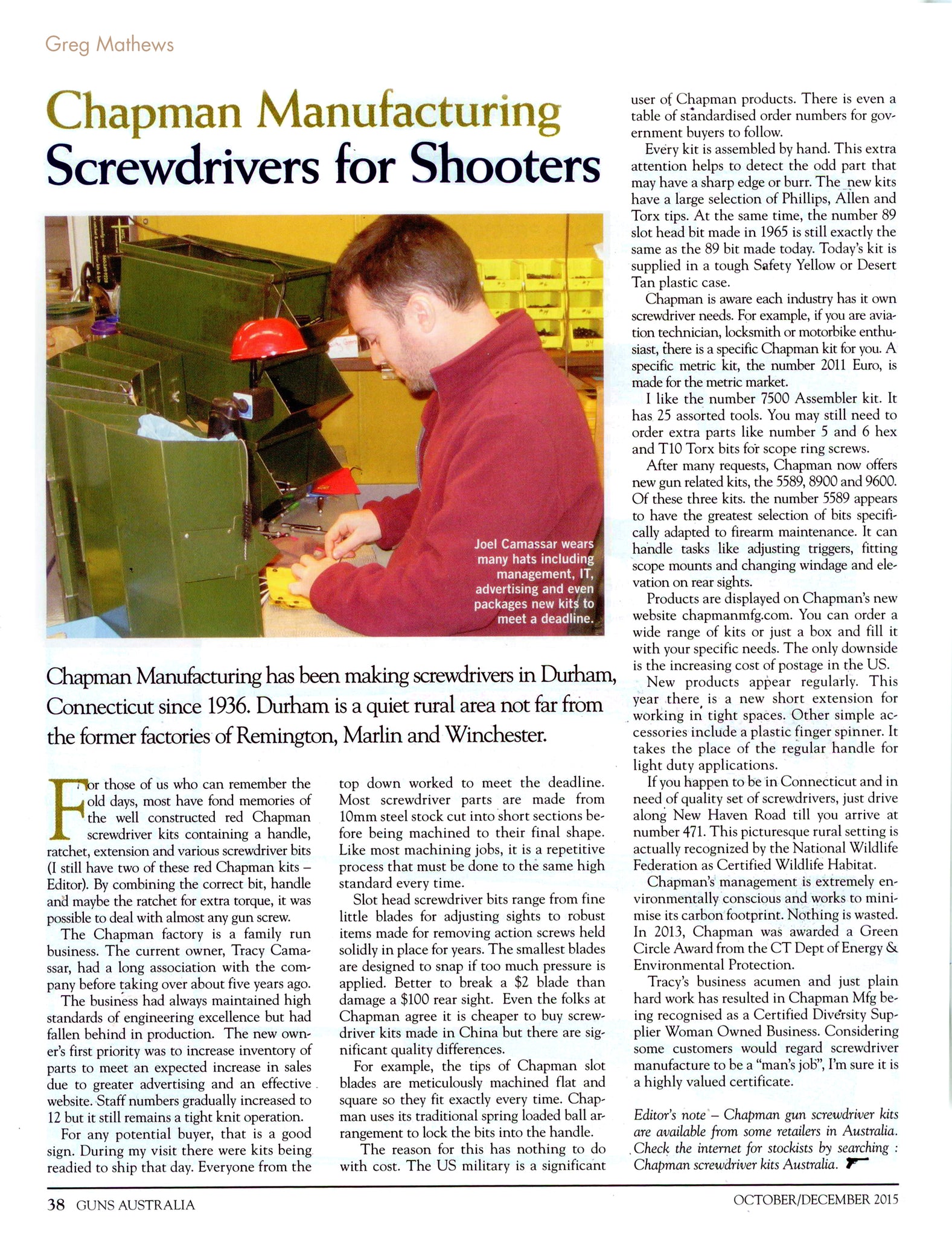 Screwdrivers for Shooters in "Guns Austrailia"