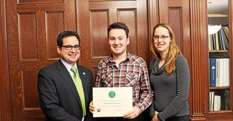 We were invited to the DEEP Commissioner Robert Klee's office in Hartford to be presented an award for our creation and restoration of animal habitats on our property.