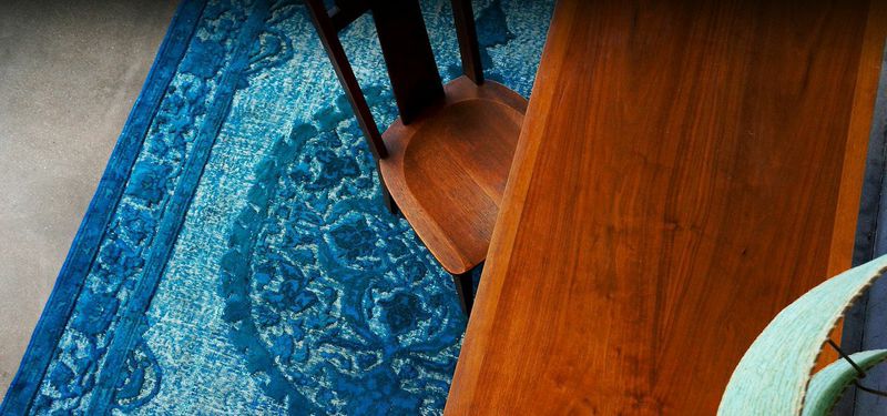 Floorplan Rugs Reclaimed Vintage Hand-Knotted Rug in Teal