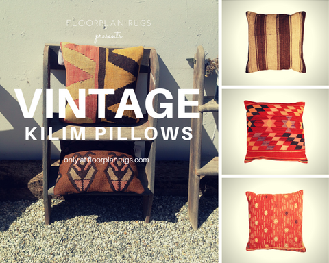 Floorplan Rugs Vintage Kilim Pillows