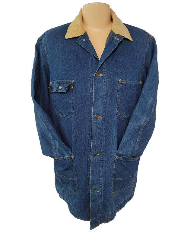 Vintage Sears Roebucks Blanket Lined Denim Barn Jacket Size L