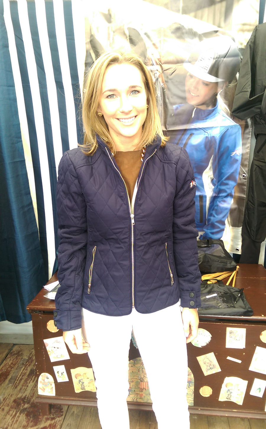 One of our happy customers wearing the PC Racewear jacket from new collection, at the RDS Dublin Horse Show 2015