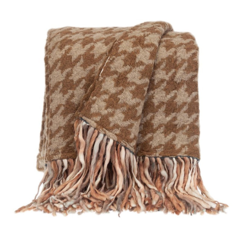 brown chenille throw blanket