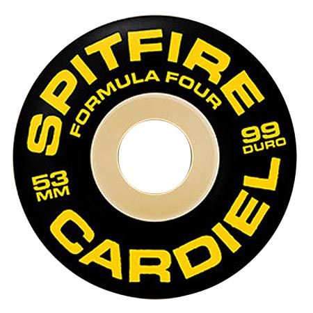 Spitfire Formula Four Cardiel Deep Cuts Tablet 53mm 99A Skateboard Wheels Set/4 