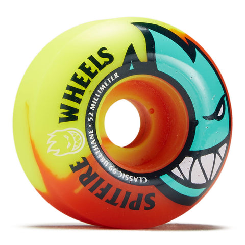 Spitfire Bighead Neon Wheels 54mm (Orange/Yellow Swirl)
