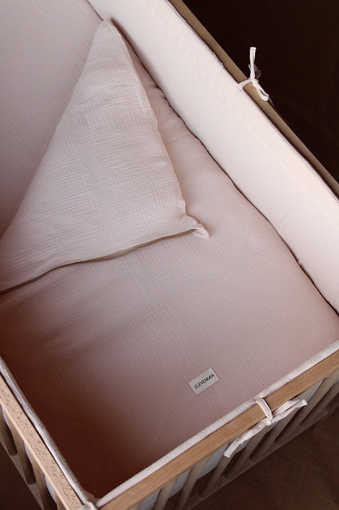 Saco Bajera de Cuna 60 x 120 Gasa Nude Rosa