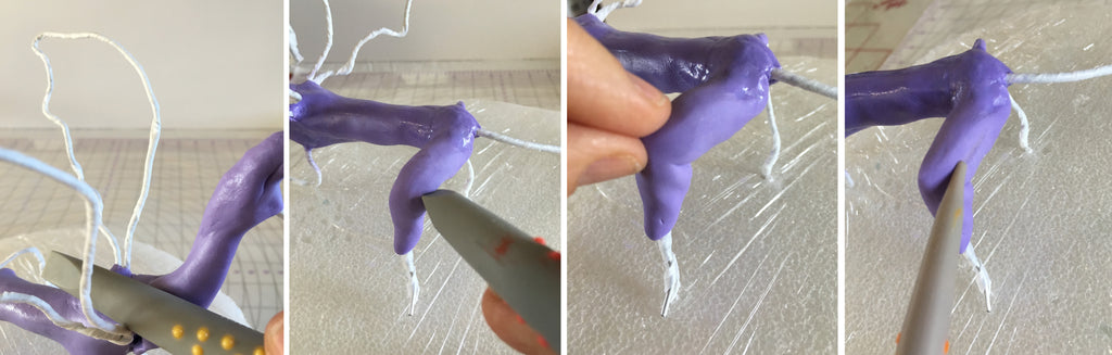 Using Sugar Shapers to make a dragon cake topper