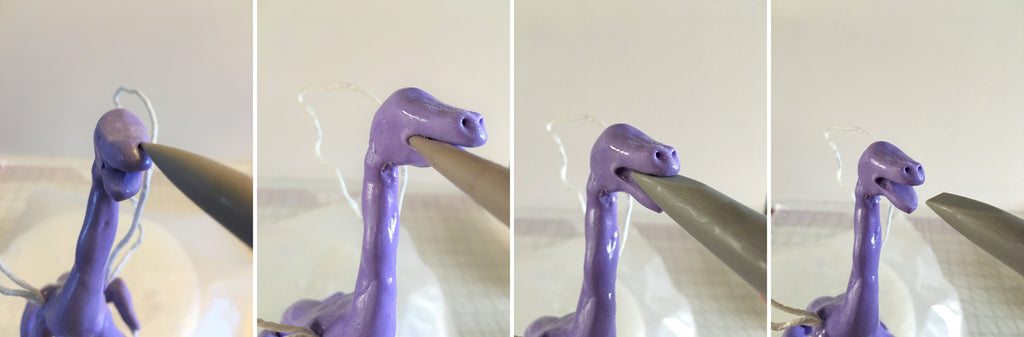 Using Sugar Shapers to make a dragon cake topper