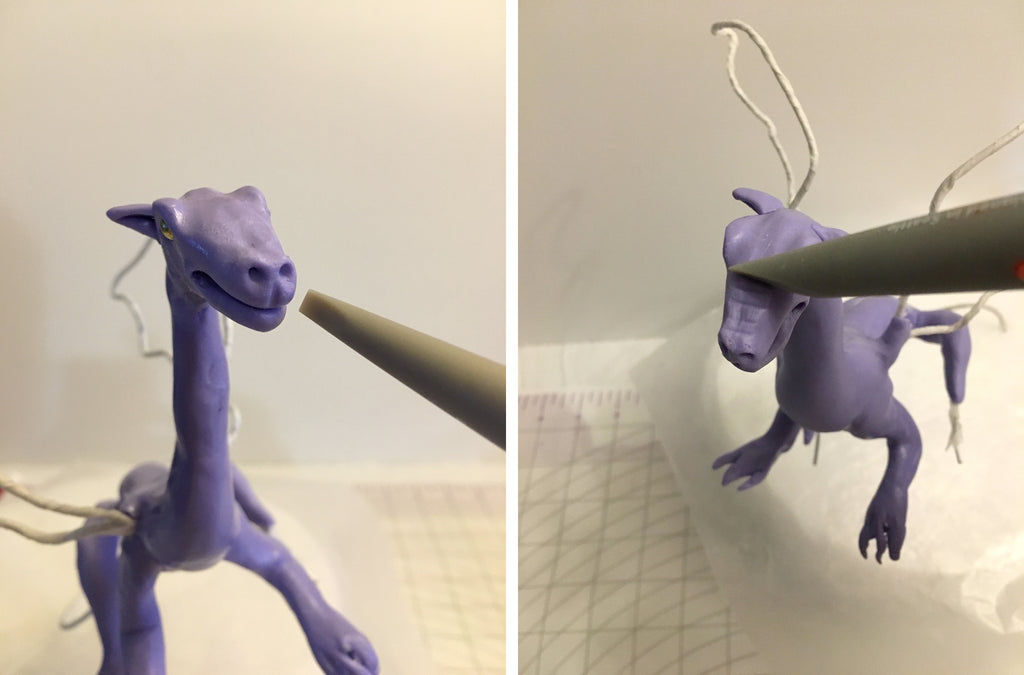 Using Sugar Shapers to make a dragon cake topper