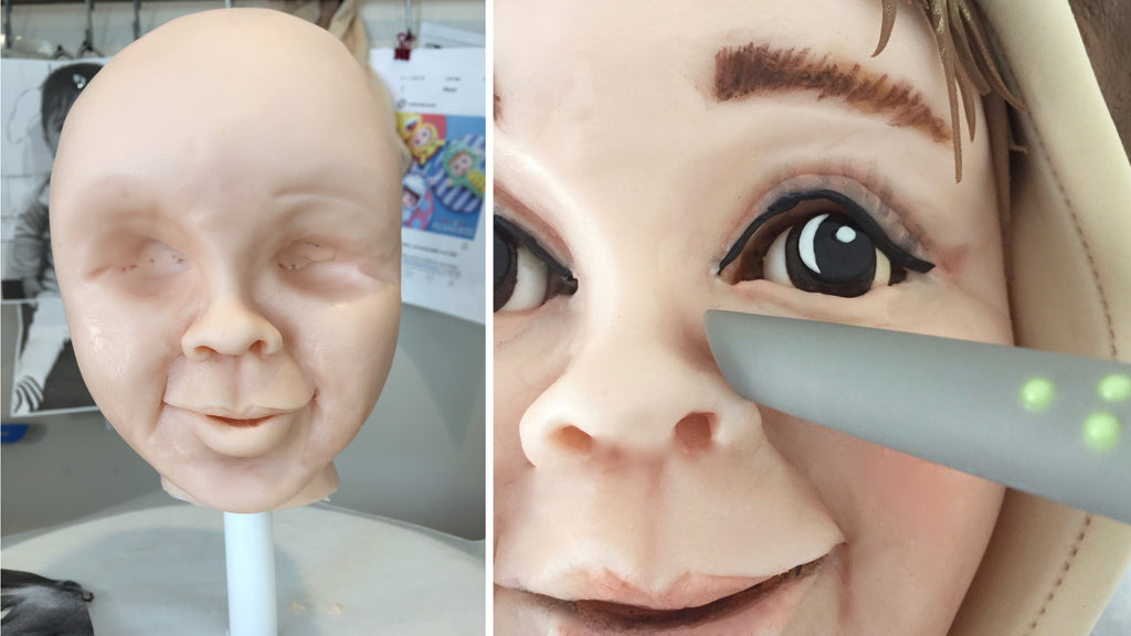 Elisa Strauss sculpts a face with Sugar Shapers