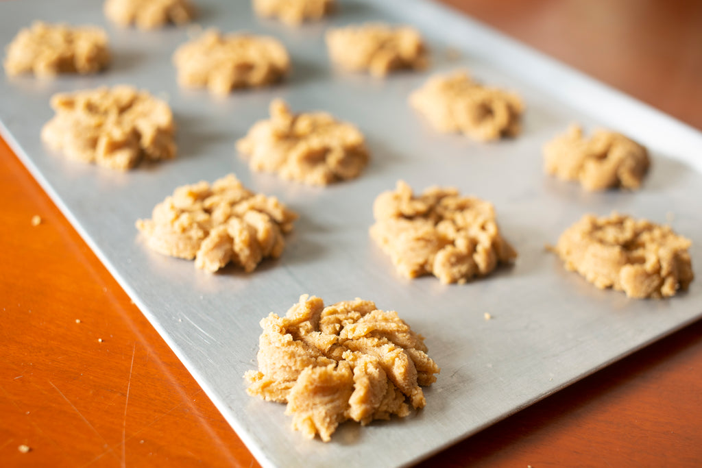 Vegan Gluten Free Peanut Butter Press cookies