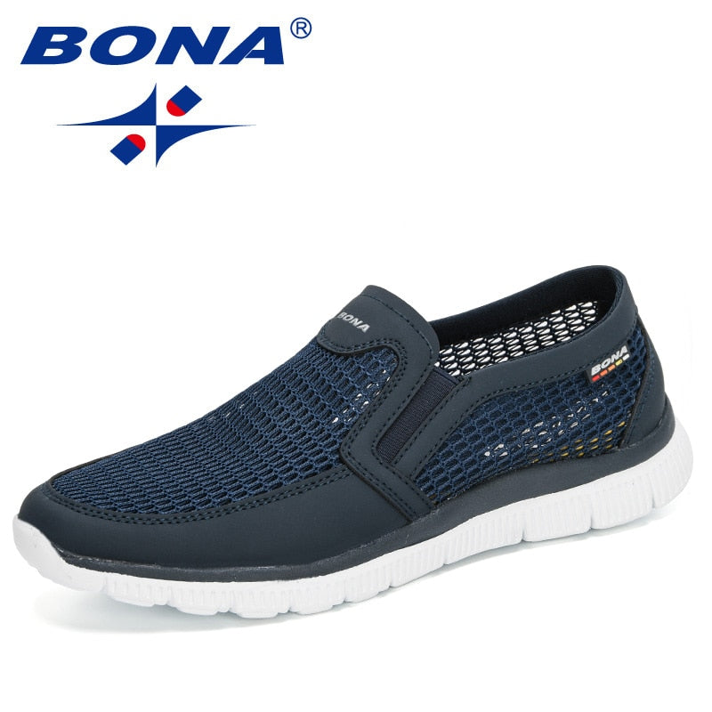 BONA 2020 New Designers Mesh Comfortable Lightweight Sneakers Men Shoes Tenis Masculino Zapatillas Hombre Sneakers Man Footwear